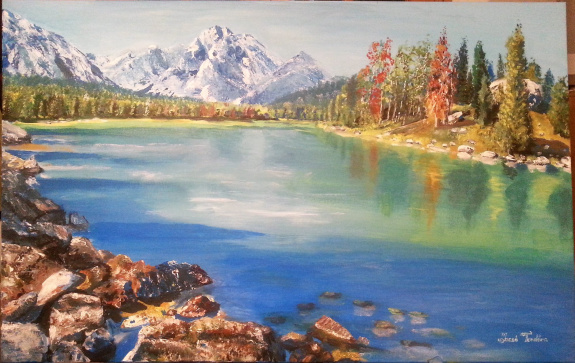 2/5. Jacsó Teodóra - Természet - akril, vászon 70 x 110 cm